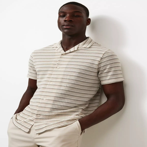 Camicia a Righe Uomo Maniche Corte