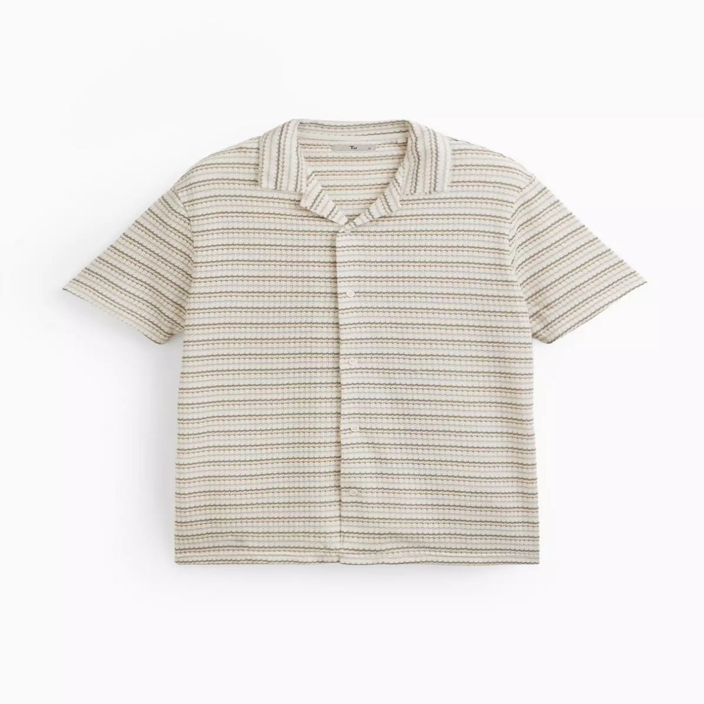 Camicia a Righe Uomo Maniche Corte